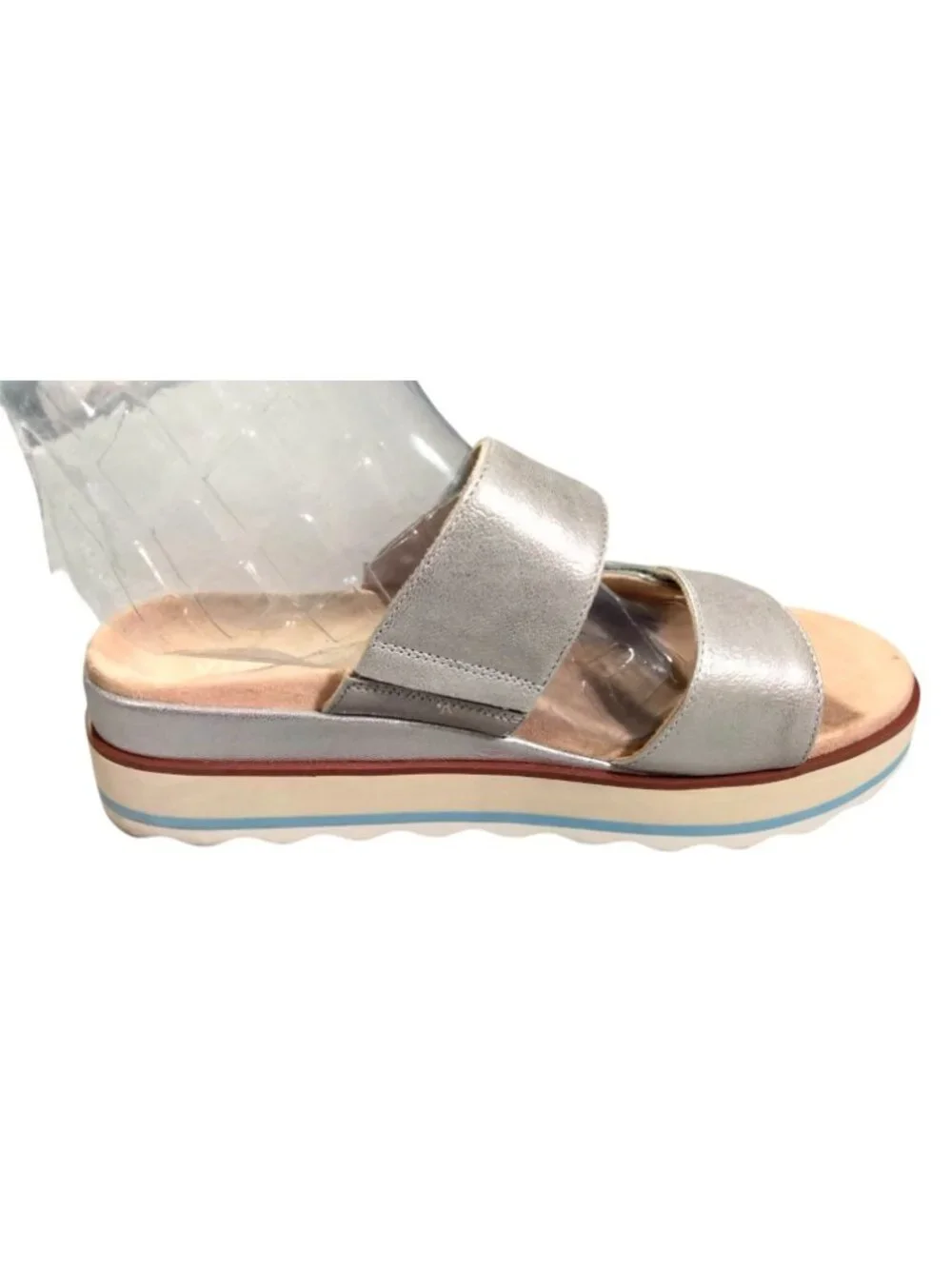 Vionic Silver Brandie Adjustable Platform Sandals Orthotic Diabetic Women's 8.5
